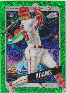 2024 Topps Chrome Cosmic Green Space Dust Refractor 47/75 Jordyn Adams #95 RC