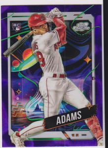 2024 Topps Chrome Cosmic Purple Nebula Refractor 127/150 Jordyn Adams #95 RC