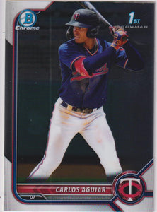 2022 Bowman Chrome Prospects Carlos Aguiar #BCP-1