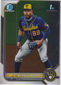 2022 Bowman Chrome Prospects Branlyn Jaraba #BCP-15