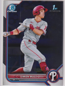 2022 Bowman Chrome Prospects Simon Muzziotti #BCP-40