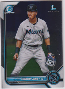 2022 Bowman Chrome Prospects Junior Sanchez #BCP-111