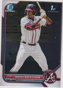 2022 Bowman Chrome Prospects Mahki Backstrom #BCP-121