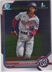 2022 Bowman Chrome Prospects Darren Baker #BCP-131