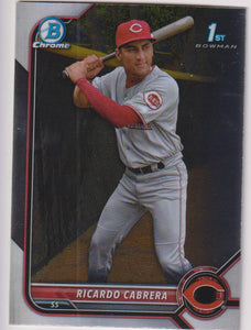2022 Bowman Chrome Baseball Prospects Ricardo Cabrera #BCP-158