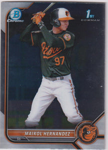 2022 Bowman Chrome Baseball Prospects Maikol Hernandez #BCP-155