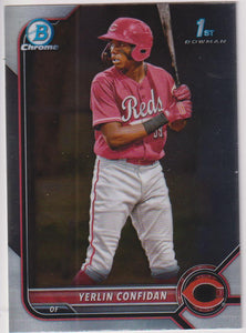 2022 Bowman Chrome Baseball Prospects Yerlin Confidan #BCP-187