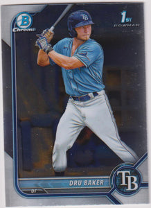 2022 Bowman Chrome Baseball Prospects Dru Baker #BCP-176