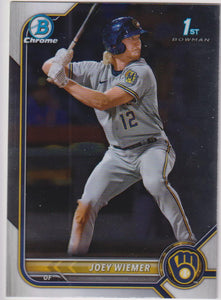 2022 Bowman Chrome Baseball Prospects Joey Wiemer #BCP-207