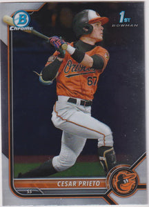 2022 Bowman Chrome Baseball Prospects Cesar Prieto #BCP-206