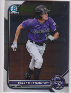 2022 Bowman Chrome Baseball Prospects Benny Montgomery #BCP-227