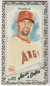 2018 Topps Allen & Ginter Mini Black Albert Pujols #187