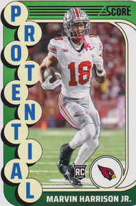 2024 Score Football Protential Marvin Harrison Jr. #16 RC