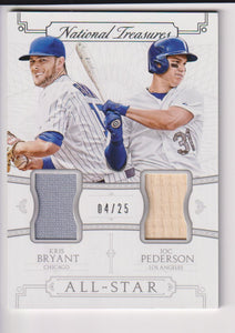 2015 Panini National Treasures All-Star Combos 04/25 Joc Pederson - Kris Bryant #10