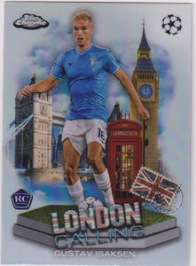 2023-24 Topps Chrome UEFA Club Competitions London Calling Gustav Isaksen #LC-15 RC
