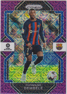 2022-23 Panini Chronicles Base La Liga Purple Mojo Prizm Ousmane Dembele #215