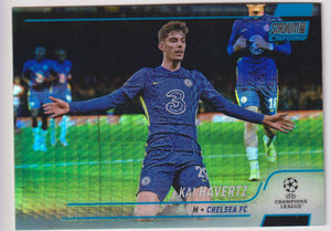 2021-22 Topps Stadium Club Chrome UCL Blue Prism Refractor Kai Havertz #29