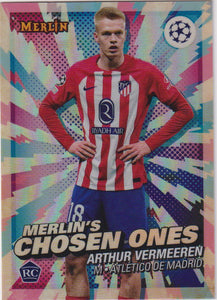 2023-24 Topps Merlin UEFA Club Competitions Merlin's Chosen One Arthur Vermeeren #MC-4 RC