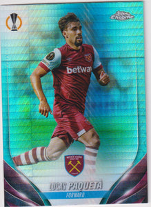 2023-24 Topps Chrome UEFA Club Competitions Aqua Prism Refractor Lucas Paqueta #179