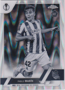 2022-23 Topps Chrome UEFA Club Competitions Black & White RayWave Refractor Pablo Marin #54 RC