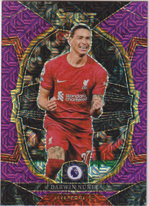 2022-23 Panini Select Premier League Purple Mojo Prizm Darwin Nunez #58