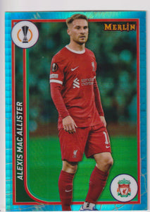 2023-24 Topps Merlin UEFA Club Competitions Aqua Prism Refractor Alexis Mac Allister #72