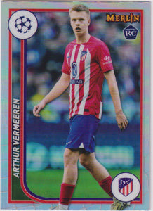 2023-24 Topps Merlin UEFA Club Competitions Refractor Arthur Vermeeren #112 RC