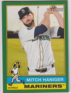 2025 Topps Heritage Dark Green Bordered Mitch Haniger #28