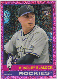 2025 Topps Heritage Chrome Pink Sparkle Refractor Bradley Blalock #351 RC