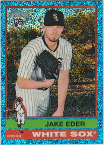 2025 Topps Heritage Chrome Light Blue Sparkle Refractor Jake Eder #95 RC