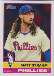 2025 Topps Heritage Chrome Matt Strahm #7
