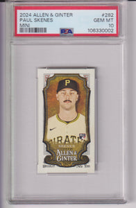 2024 Topps Allen & Ginter Mini Paul Skenes #282 RC PSA 10