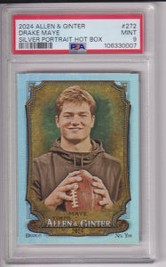 2024 Topps Allen & Ginter Silver Portrait Drake Maye #272 PSA 9