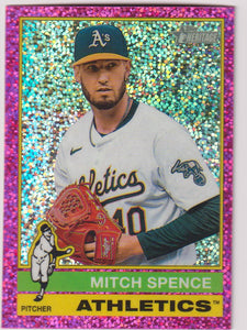 2025 Topps Heritage Baseball Pink Sparkle Refractor Mitch Spence #373