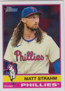 2025 Topps Heritage Baseball Chrome Matt Strahm #7