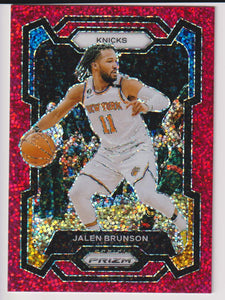 2023-24 Panini Prizm Jalen Brunson Prizm Red Sparkle #9