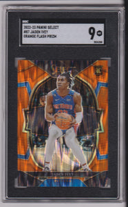 2022-23 Panini Select Orange Flash Prizm Jaden Ivey #87 RC SGC 9