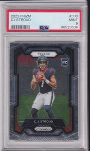 2023 Prizm Football CJ Stroud #339 RC PSA 9