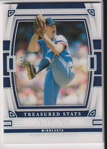 2023 Panini National Treasures Treasured Stats 36/99 Bert Blyleven #TS-BB