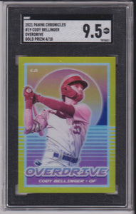 2021 Panini Chronicles Overdrive Gold Prizm 4/10 Cody Bellinger #19 SGC 9.5