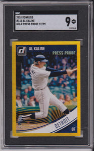 2018 Donruss Gold Press Proof 97/99 Al Kaline #110 SGC 9