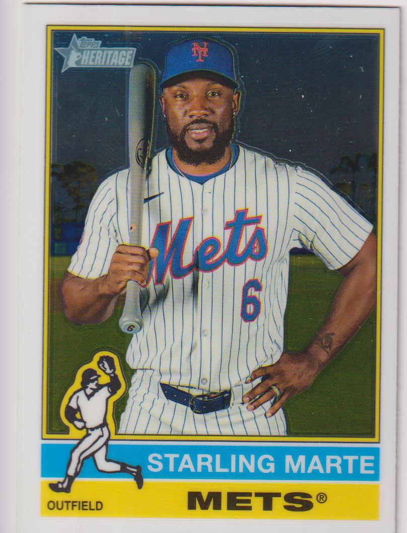 2025 Topps Heritage Chrome Starling Marte #417