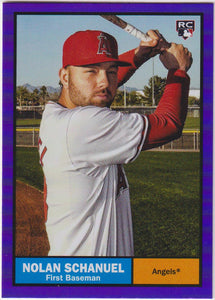 2024 Topps Archives Purple Foilboard Nolan Schanuel #8 RC