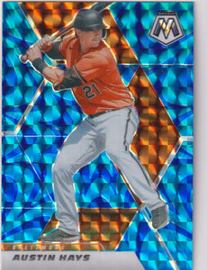 2021 Panini Mosaic Reactive Blue Mosaic Prizm Austin Hays #71