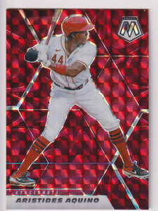 2021 Panini Mosaic Reactive Red Mosaic Prizm Aristides Aquino #98