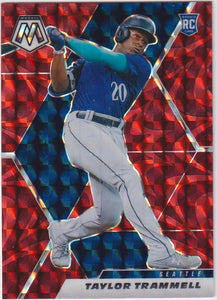 2021 Panini Mosaic Reactive Red Mosaic Prizm Taylor Trammell #282 RC