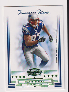 2006 Donruss Threads Retail Green 011/100 David Given #106