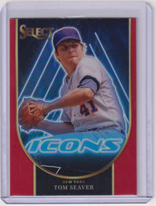 2022 Panini Select Baseball Icons Red Prizm 95/99 Tom Seaver #22