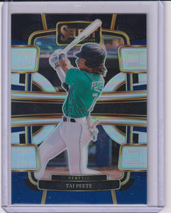 2022 Panini Select Baseball Black and Blue Prizm 25/49 Tai Peete #71