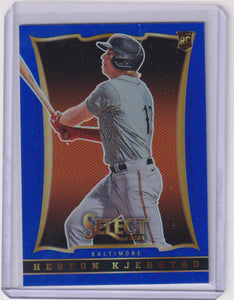 2022 Panini Select Baseball Select Throwback Blue Prizm 18/49 Heston Kjerstad #10 RC